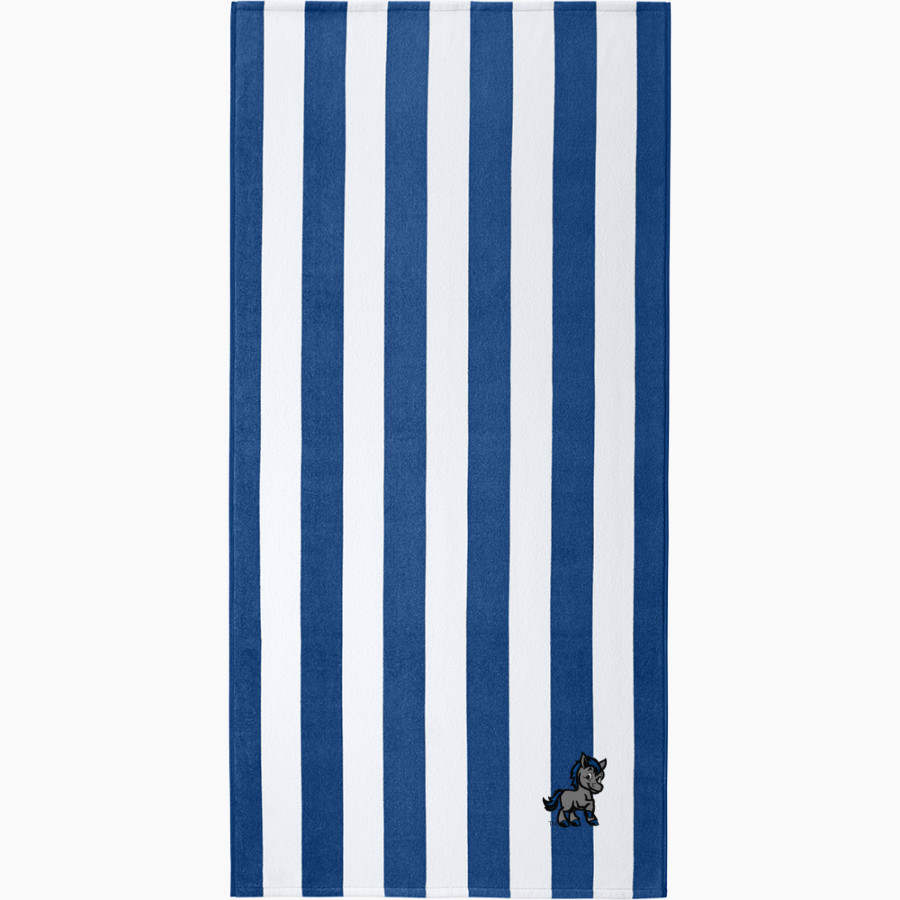 MacArthur Elementary Mustangs Port Authority Value Cabana Stripe Beach Towel