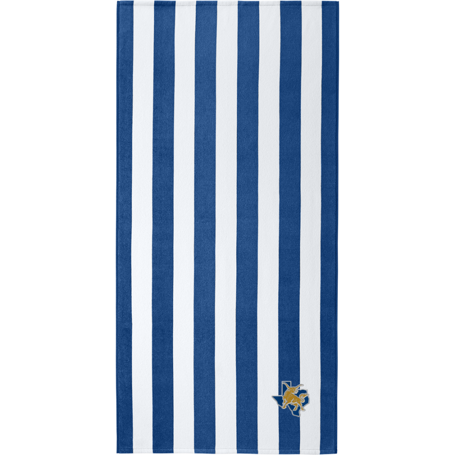 DIME BOX HIGH SCHOOL LONGHORNS <span class="pdp-name-mascot">DIME BOX LONGHORNS</span> Port Authority Value Cabana Stripe Beach Towel