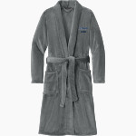BARTLESVILLE HIGH SCHOOL BRUINS <span class="pdp-name-mascot">BARTLESVILLE BRUINS</span> Port Authority Men's Plush Microfleece Shawl Collar Robe Front Thumbnail