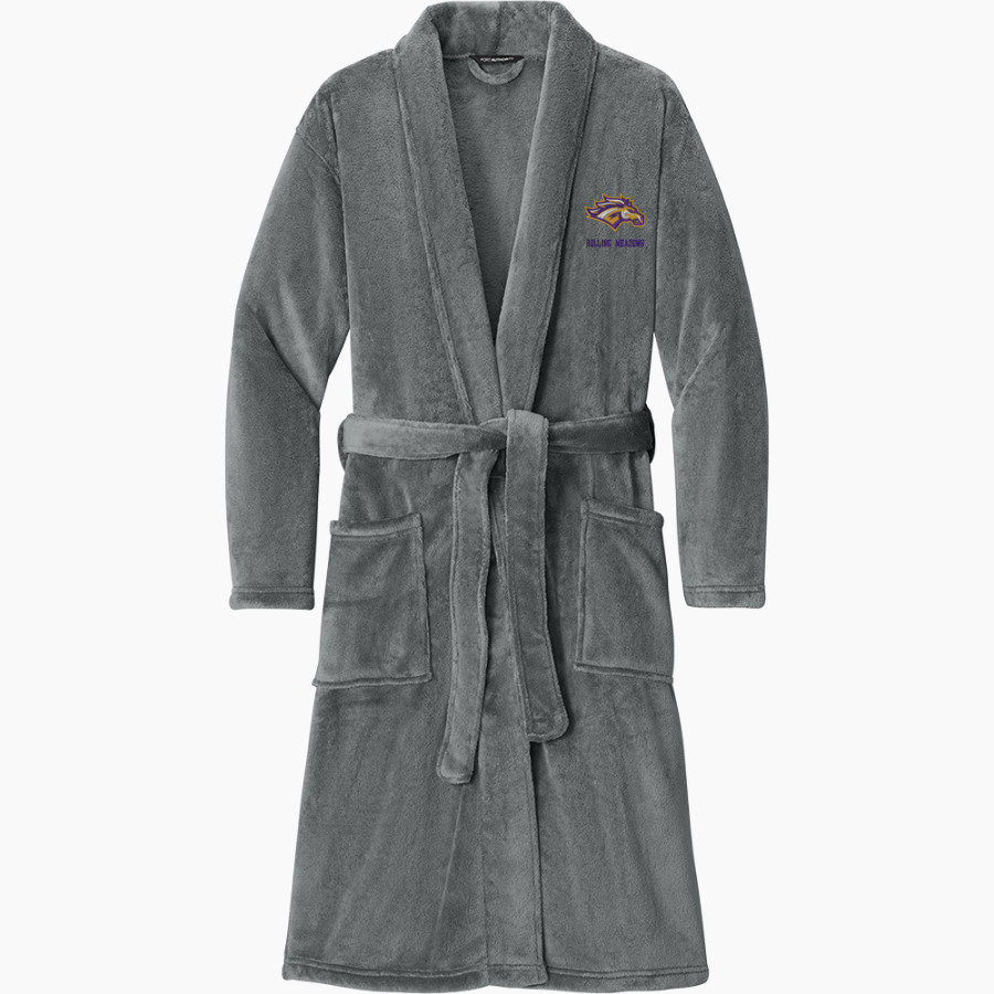 Rolling Meadows Mustangs Port Authority Men's Plush Microfleece Shawl Collar Robe