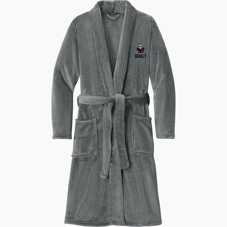 Oswalt Eagles <span class="pdp-name-mascot">Oswalt Academy Eagles</span> Port Authority Men's Plush Microfleece Shawl Collar Robe