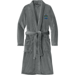 Snowshoe Trailblazers <span class="pdp-name-mascot">Snowshoe Trailblazers</span> Port Authority Men's Plush Microfleece Shawl Collar Robe Front Thumbnail