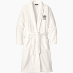 E E SMITH HIGH SCHOOL GOLDEN BULLS <span class="pdp-name-mascot">E E SMITH GOLDEN BULLS</span> Port Authority Men's Plush Microfleece Shawl Collar Robe Front Thumbnail