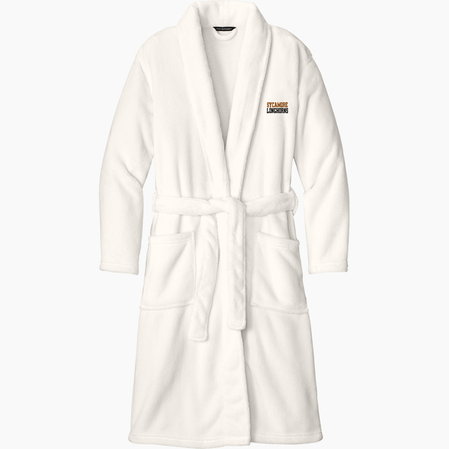 Sycamore Longhorns <span class="pdp-name-mascot">Sycamore Elementary School Longhorns</span> Port Authority Men's Plush Microfleece Shawl Collar Robe