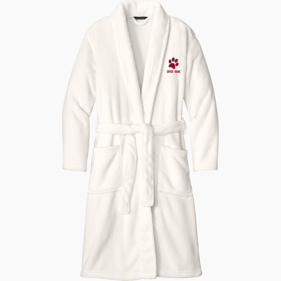 CROW HIGH SCHOOL Cougars Online Store Port Authority Men's Plush Microfleece Shawl Collar Robe