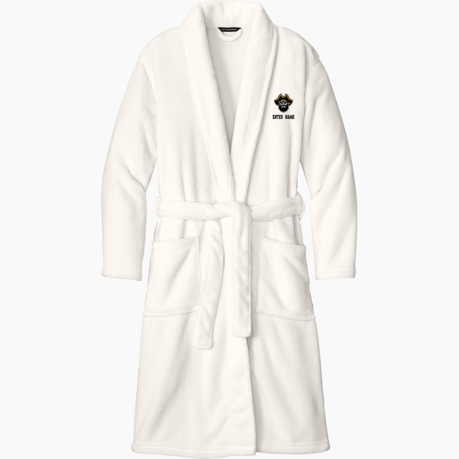 CRANDALL HIGH SCHOOL PIRATES Port Authority Men's Plush Microfleece Shawl Collar Robe