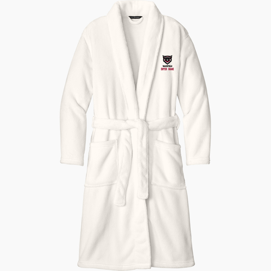 Wakefield Owls <span class="pdp-name-mascot">Wakefield Country Day School Owls</span> Port Authority Men's Plush Microfleece Shawl Collar Robe
