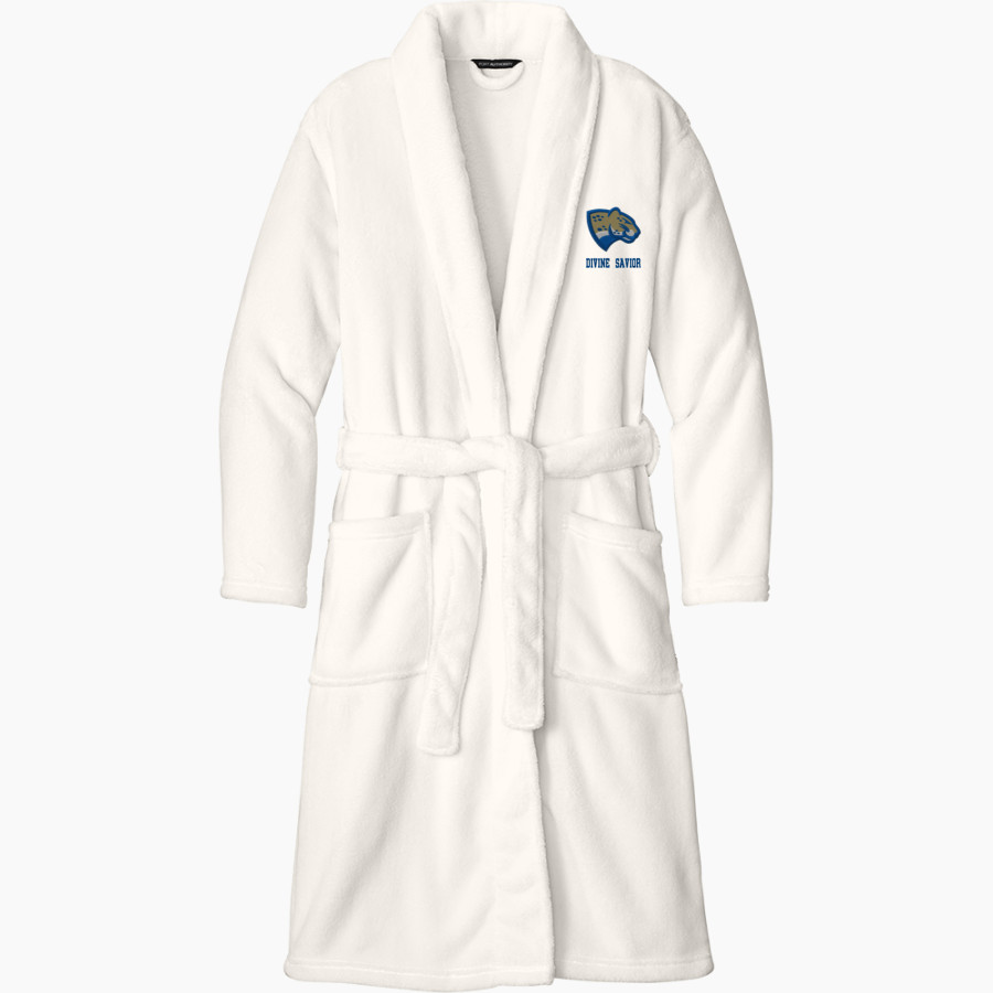 Divine Savior Academy Jaguars <span class="pdp-name-mascot">Divine Savior Academy Jaguars</span> Port Authority Men's Plush Microfleece Shawl Collar Robe