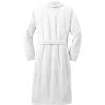 SARTELL HIGH SCHOOL SABRES <span class="pdp-name-mascot">SARTELL SABRES</span> Port Authority Men's Checkered Terry Shawl Collar Robe Back Thumbnail