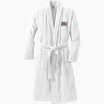 Patriot League Patriot League <span class="pdp-name-mascot">Patriot League</span> Port Authority Men's Checkered Terry Shawl Collar Robe Front Thumbnail