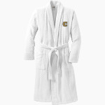 CLINTON HIGH SCHOOL YELLOWJACKETS <span class="pdp-name-mascot">CLINTON YELLOWJACKETS</span> Port Authority Men's Checkered Terry Shawl Collar Robe Front Thumbnail