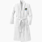 A E BEACH HIGH SCHOOL BULLDOGS <span class="pdp-name-mascot">A E BEACH BULLDOGS</span> Port Authority Men's Checkered Terry Shawl Collar Robe Front Thumbnail