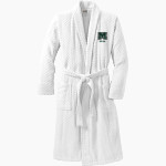 Mid-Pacific Owls <span class="pdp-name-mascot">Mid-Pacific Owls</span> Port Authority Men's Checkered Terry Shawl Collar Robe Front Thumbnail