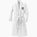 NOWATA HIGH SCHOOL IRONMEN <span class="pdp-name-mascot">NOWATA IRONMEN</span> Port Authority Men's Checkered Terry Shawl Collar Robe Front Thumbnail