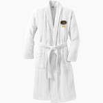 Trinity Tigers <span class="pdp-name-mascot">Trinity College of Florida Tigers</span> Port Authority Men's Checkered Terry Shawl Collar Robe Front Thumbnail