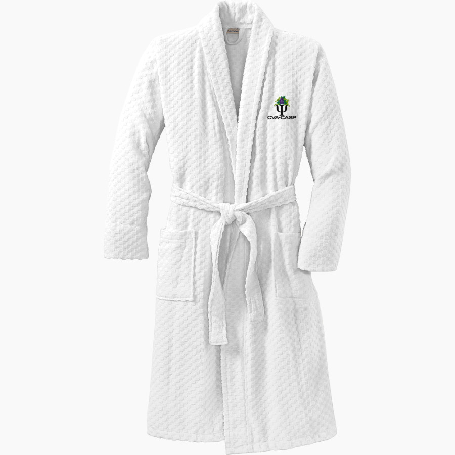 Central Valley Affiliate - CASP <span class="pdp-name-mascot">Central Valley Affiliate-CASP</span> Port Authority Men's Checkered Terry Shawl Collar Robe