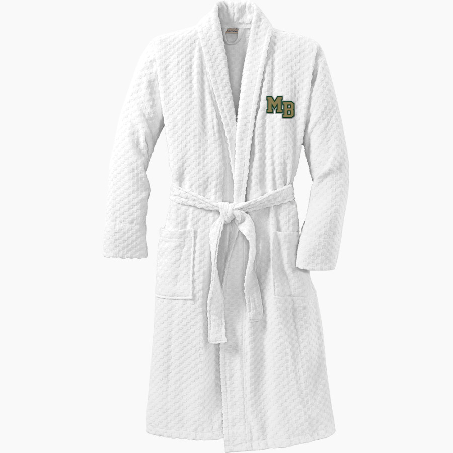 Mountain Brook Spartans Online Store <span class="pdp-name-mascot">Mountain Brook Spartans</span> Port Authority Men's Checkered Terry Shawl Collar Robe