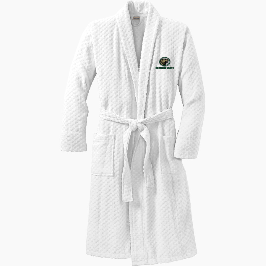 Bemidji State Athletics <span class="pdp-name-mascot">Bemidji State Beavers</span> Port Authority Men's Checkered Terry Shawl Collar Robe