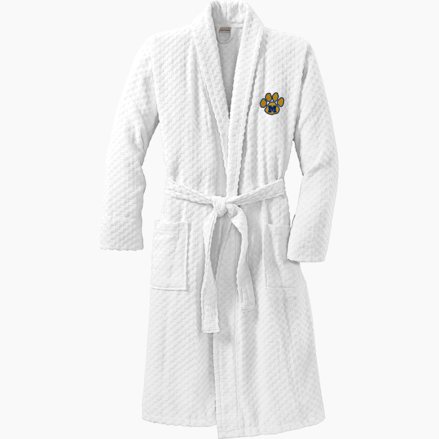 Mercy High School Tigers Online Store Port Authority Men's Checkered Terry Shawl Collar Robe