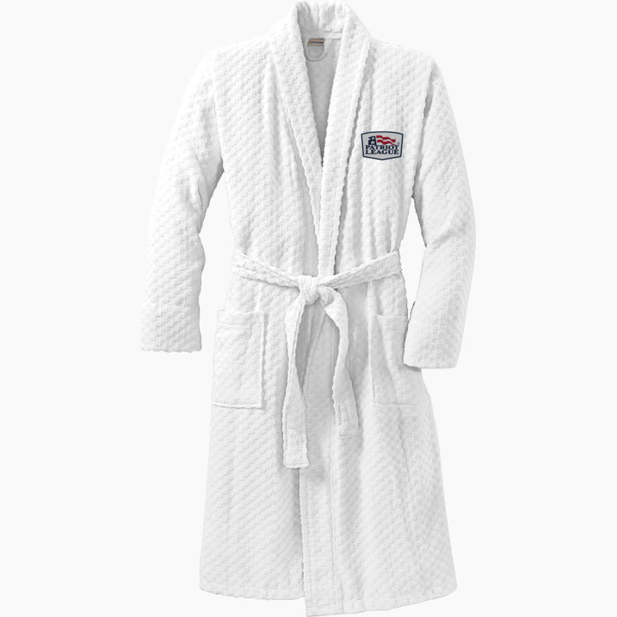 Patriot League Patriot League <span class="pdp-name-mascot">Patriot League</span> Port Authority Men's Checkered Terry Shawl Collar Robe