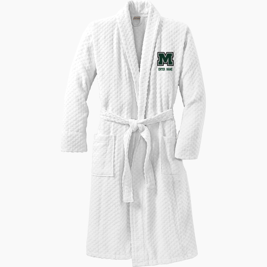 Mid-Pacific Owls <span class="pdp-name-mascot">Mid-Pacific Owls</span> Port Authority Men's Checkered Terry Shawl Collar Robe