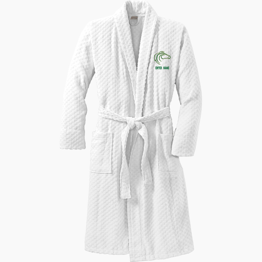 COLSTRIP HIGH SCHOOL COLTS <span class="pdp-name-mascot">COLSTRIP COLTS/FILLIES</span> Port Authority Men's Checkered Terry Shawl Collar Robe
