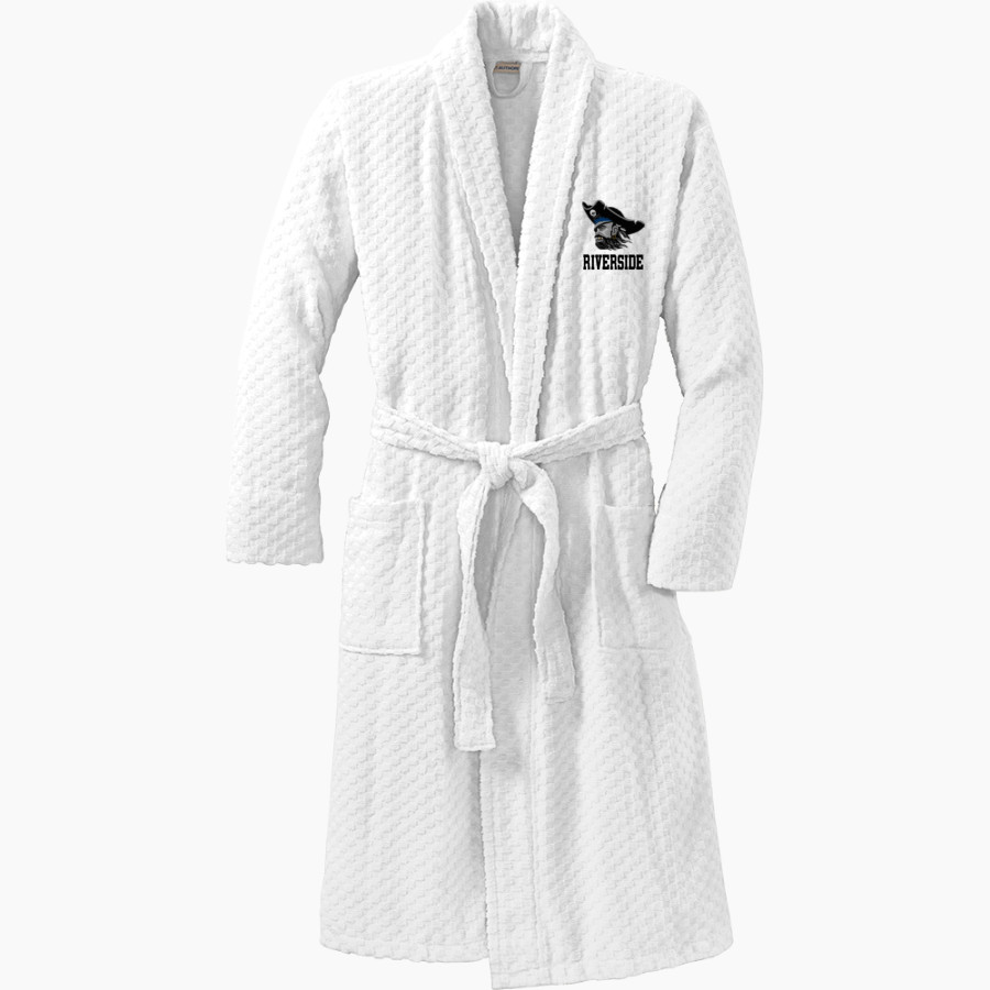 RIVERSIDE PIRATES The Official Online Store Port Authority Men's Checkered Terry Shawl Collar Robe