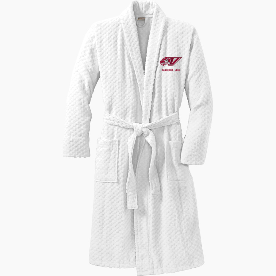 VANDERCOOK LAKE HIGH SCHOOL JAYHAWKS <span class="pdp-name-mascot">VANDERCOOK LAKE JAYHAWKS</span> Port Authority Men's Checkered Terry Shawl Collar Robe