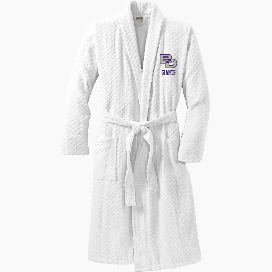Ben Davis Giants Port Authority Men's Checkered Terry Shawl Collar Robe