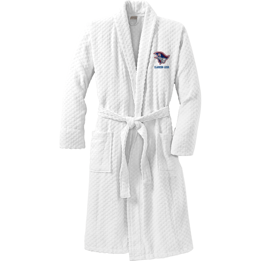 Clarkson-Leigh Patriots <span class="pdp-name-mascot">Clarkson-Leigh Patriots</span> Port Authority Men's Checkered Terry Shawl Collar Robe