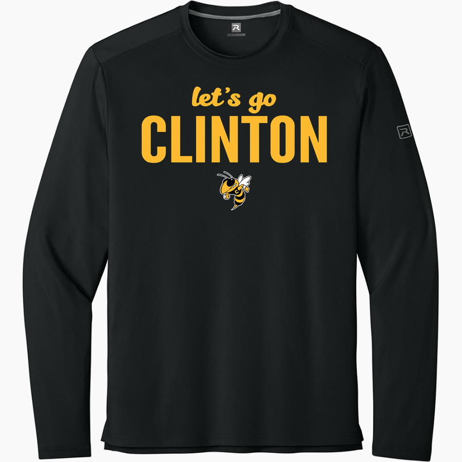 CLINTON HIGH SCHOOL YELLOWJACKETS <span class="pdp-name-mascot">CLINTON YELLOWJACKETS</span> Richardson Men's Clutch Long Sleeve Tee