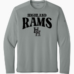 HIGHLAND HIGH SCHOOL RAMS <span class="pdp-name-mascot">HIGHLAND RAMS</span> Richardson Men's Clutch Long Sleeve Tee Front Thumbnail