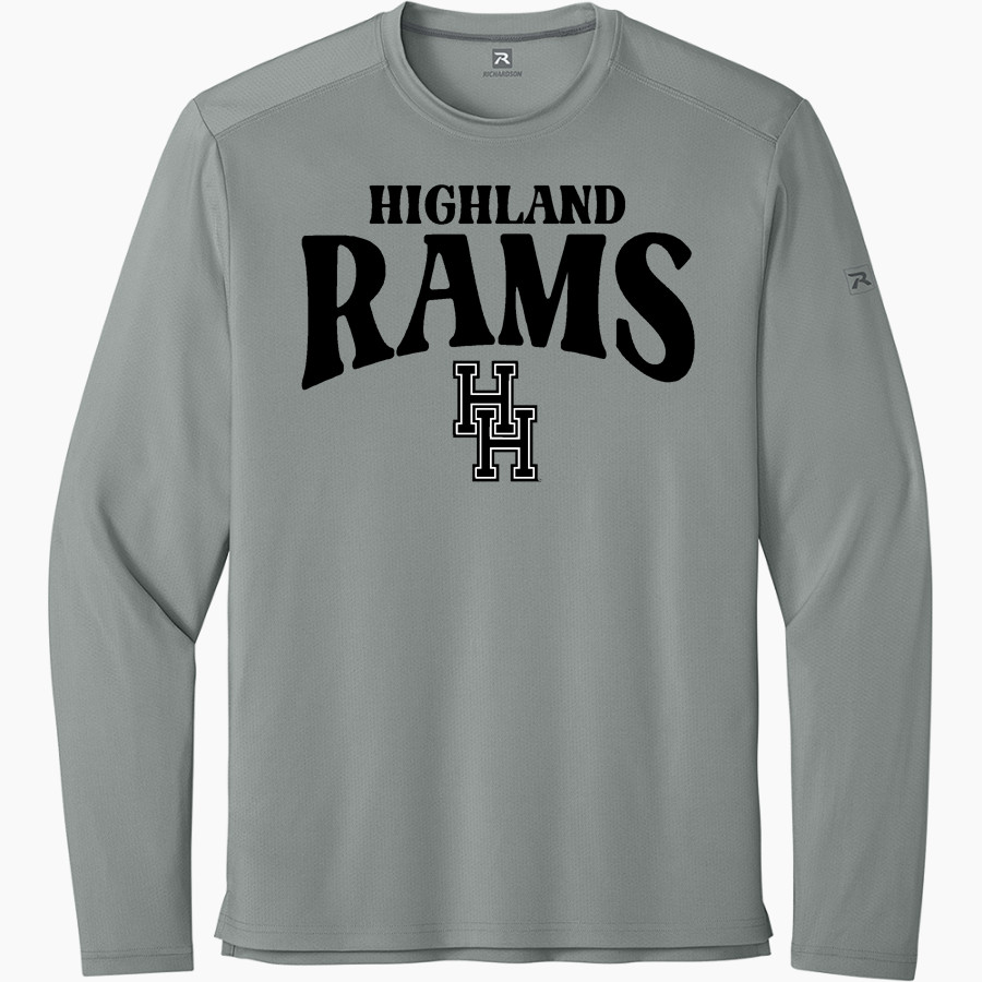 HIGHLAND HIGH SCHOOL RAMS <span class="pdp-name-mascot">HIGHLAND RAMS</span> Richardson Men's Clutch Long Sleeve Tee