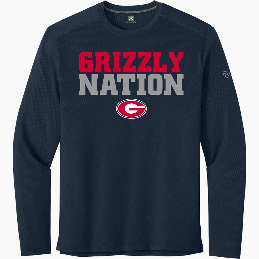 GRASSFIELD HIGH SCHOOL GRIZZLIES <span class="pdp-name-mascot">GRASSFIELD GRIZZLIES</span> Richardson Men's Clutch Long Sleeve Tee