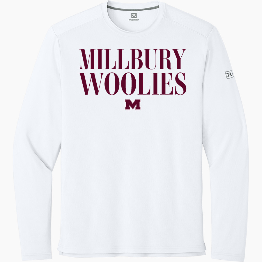 MILLBURY SR HIGH SCHOOL WOOLIES <span class="pdp-name-mascot">MILLBURY MEMORIAL WOOLIES</span> Richardson Men's Clutch Long Sleeve Tee