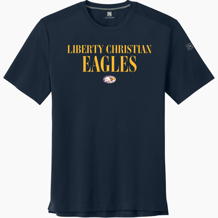 LIBERTY CHRISTIAN ACADEMY EAGLES <span class="pdp-name-mascot">LIBERTY EAGLES</span> Richardson Men's Clutch Short Sleeve Tee