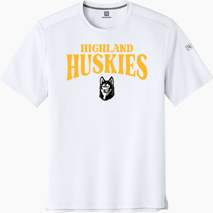 HIGHLAND HIGH SCHOOL HUSKIES <span class="pdp-name-mascot">HIGHLAND HUSKIES</span> Richardson Men's Clutch Short Sleeve Tee