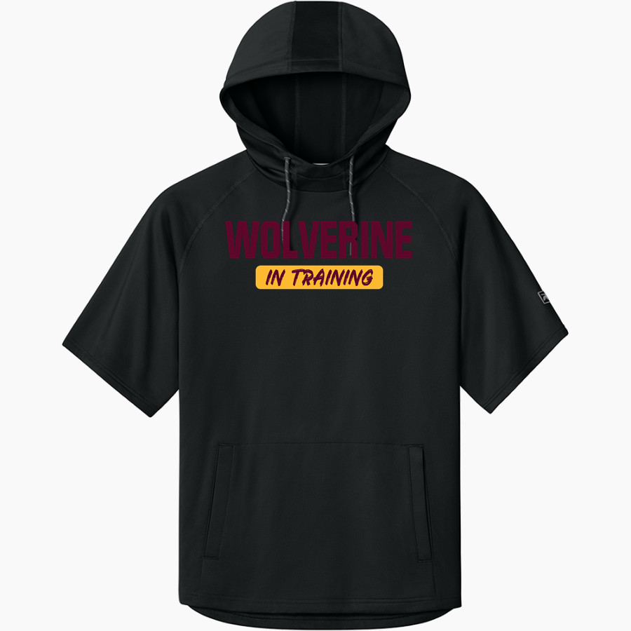 Au Gres-Sims HIGH SCHOOL WOLVERINES <span class="pdp-name-mascot">AU GRES - SIMS WOLVERINES</span> Richardson Men's Charge Performance Fleece Short Sleeve Hoodie