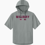 MILLBURY SR HIGH SCHOOL WOOLIES <span class="pdp-name-mascot">MILLBURY MEMORIAL WOOLIES</span> Richardson Men's Charge Performance Fleece Short Sleeve Hoodie Front Thumbnail