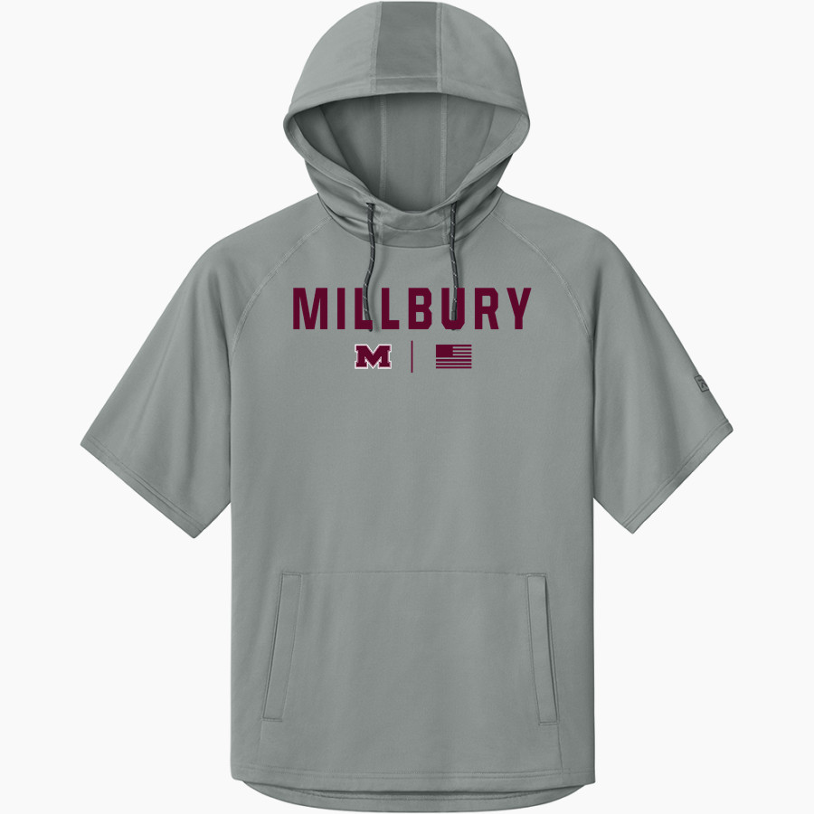 MILLBURY SR HIGH SCHOOL WOOLIES <span class="pdp-name-mascot">MILLBURY MEMORIAL WOOLIES</span> Richardson Men's Charge Performance Fleece Short Sleeve Hoodie