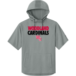 WOODLAND CHRISTIAN SCHOOL CARDINALS <span class="pdp-name-mascot">WOODLAND CARDINALS</span> Richardson Men's Charge Performance Fleece Short Sleeve Hoodie Front Thumbnail