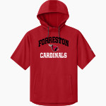 FORRESTON HIGH SCHOOL CARDINALS <span class="pdp-name-mascot">FORRESTON CARDINALS</span> Richardson Men's Charge Performance Fleece Short Sleeve Hoodie Front Thumbnail