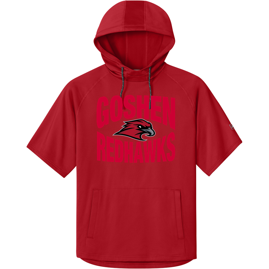 Goshen RedHawks <span class="pdp-name-mascot">Goshen RedHawks</span> Richardson Men's Charge Performance Fleece Short Sleeve Hoodie