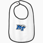 MTSU Blue Raiders <span class="pdp-name-mascot">MTSU Blue Raiders</span> Rabbit Skins Infant Contrast Trim Terry Bib Front Thumbnail