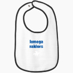 Lomega Raiders <span class="pdp-name-mascot">Lomega Raiders</span> Rabbit Skins Infant Contrast Trim Terry Bib Front Thumbnail