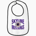 Skyline Gila River Mustangs <span class="pdp-name-mascot">Skyline Mustangs</span> Rabbit Skins Infant Contrast Trim Terry Bib Front Thumbnail