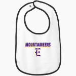 Ephrata Area School District MOUNTAINEERS <span class="pdp-name-mascot">EPHRATA MOUNTAINEERS</span> Rabbit Skins Infant Contrast Trim Terry Bib Front Thumbnail