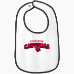 FORRESTON HIGH SCHOOL CARDINALS <span class="pdp-name-mascot">FORRESTON CARDINALS</span> Rabbit Skins Infant Contrast Trim Terry Bib Front Thumbnail