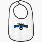 Central Panthers Rabbit Skins Infant Contrast Trim Terry Bib Front Thumbnail