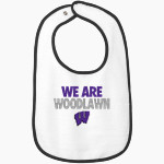 Woodlawn Panthers <span class="pdp-name-mascot">Woodlawn Panthers</span> Rabbit Skins Infant Contrast Trim Terry Bib Front Thumbnail